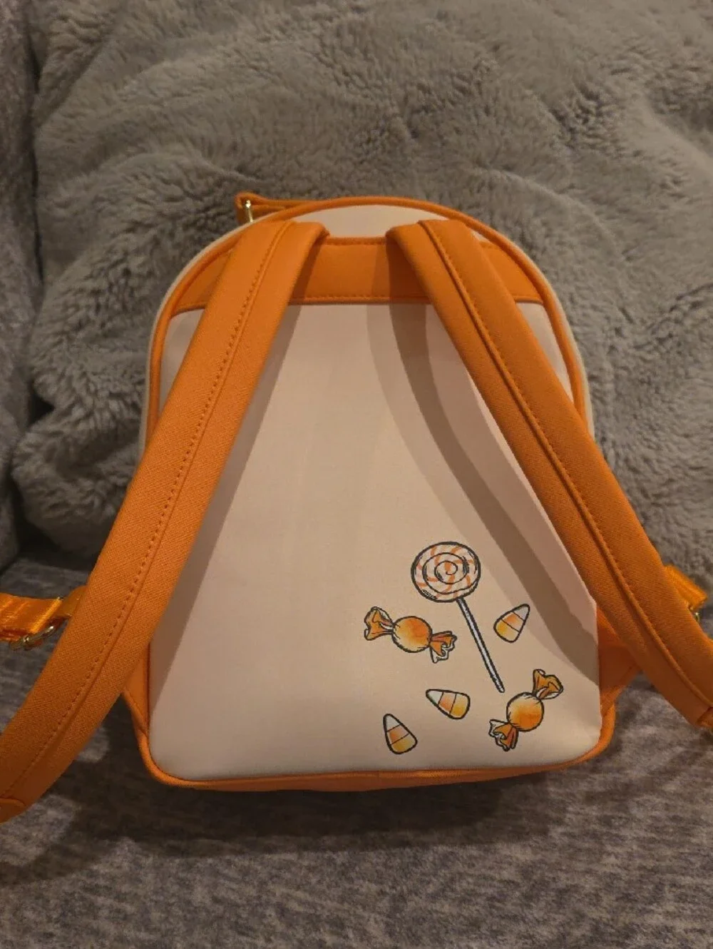 Loungefly Halloween Candy Orange & Yellow Stitch Candy Basket Backpack
